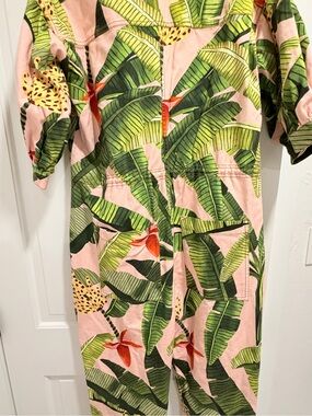 FARM Rio Pink, Green and Yellow Tropical Print Shirt
